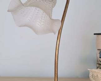 Vintage Lily Pad Gooseneck Lamp second image