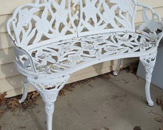 Cast Iron Rose Garden Bench
