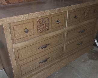 Six Drawer Oak Dresser second image