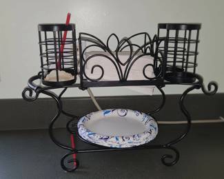Wrought Iron Napkin  Plate Caddy second image