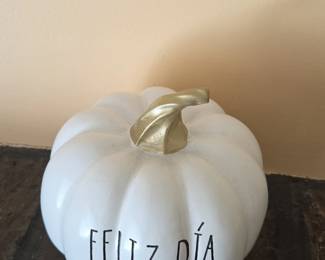 Rae Dunn White Pumpkin Decor second image