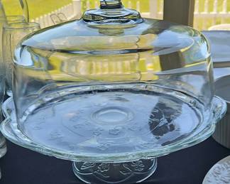 Anchor Hocking Savannah Cake Stand with Dome