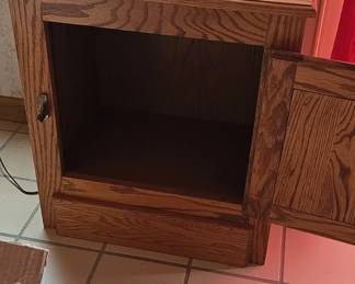 Oak White Clad Ice Box Cabinet second image