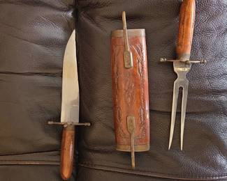 Vintage Indian Carving Set second image