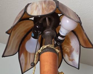 Tulip Slag Glass Table Lamp third image