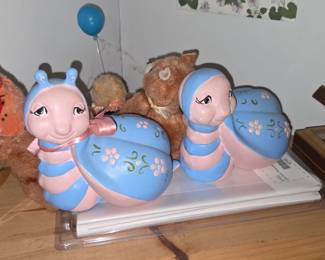 Ceramic Caterpillar Figurines