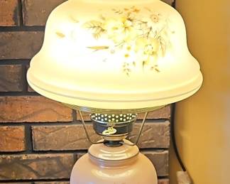 Floral Gone With the Wind Hurricane Lamp