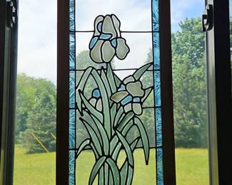Stained Glass Iris Panel