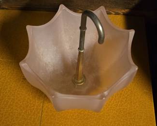 Fenton Frosted Pink Umbrella Dish second image