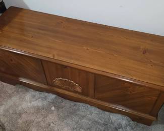 Lane Fan Carved Cedar Chest