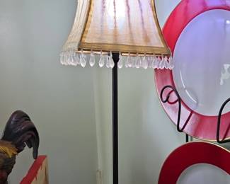 Table Lamp with Beaded Fringe Shade