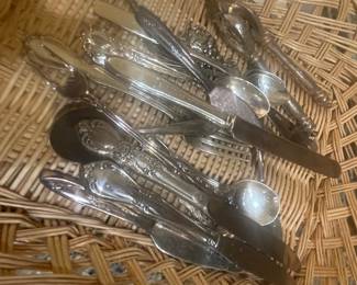 ASSORTED  SILVER PLATE AND OTHER FLATWARE 