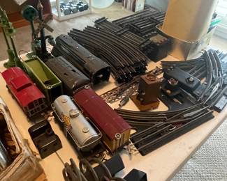 LIONEL TRACK AND TRAINS AS SHOWN - 