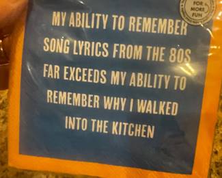 NEW BEVERAGE NAPKINS  WITH FUNNY SAYINGS  