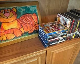   retro cat scrap book  - dvd's and disney vhs 