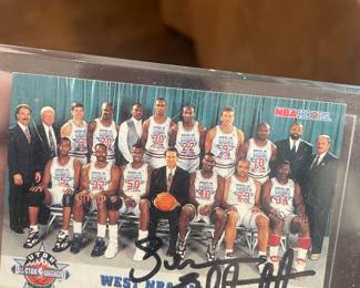 SEAN ELLIOT SIGNED CARD  OF SPURS  