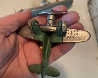 ANTIQUE DIE CAST PLANE -SIGNED 