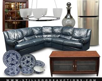 Lighting, large appliances, china, mirrors, artwork, collectibles, and much more