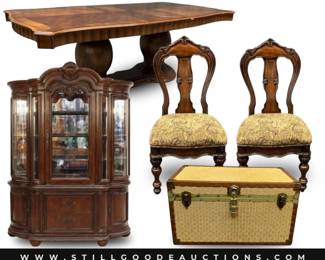 Furniture, coins, sterling, crystal, Baccarat, Waterford and much more!