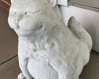 15 Cast Stone Happy Fat Cat Garden Statue