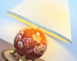 15 Rosenthal Enchanted Garden Vintage HandPainted Porcelain Table Lamp By Walter Mutze
