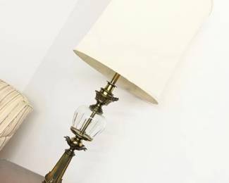 15 Stiffel Brass Glass Tall Table Lamp