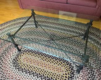 15 Wrought Iron Glass Top Coffee Table