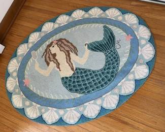 15 Claire Murray Design Nantucket HandHooked Mermaid 2.5 X 4.5 Wool Area Rug