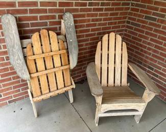 15 Teak Folding Adirondack Chairs