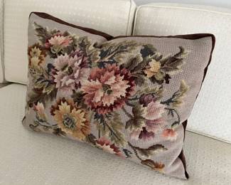 15 Needlepoint Velour Throw Pillow