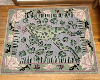 15 Frog 4 X 5 HandHooked Cotton Area Rug