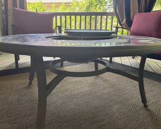 BUY IT NOW! $250.00. Marble top table w/23" Dia. Firepit. 51 1/2" Dia. x 21" H. Call Jan at 314 960-5700.