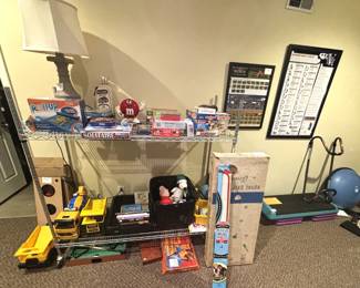 Variety of toys and games.