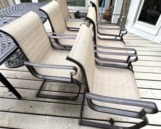 BUY IT NOW! $300.00. Six Patio Chairs Call Jan at 314 960-5700.