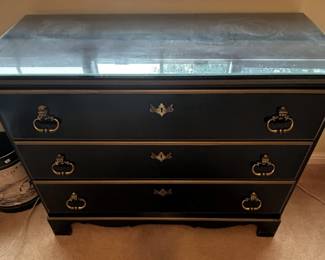 BUY IT NOW! $125.00. Glass Top Three Drawer Chest of drawers. 40" W x 18" D x 31" H. Call Jan at 314 960-5700.