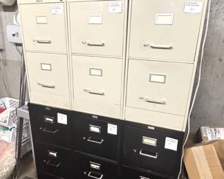 2 and 3 drawer metal filing cabinets.