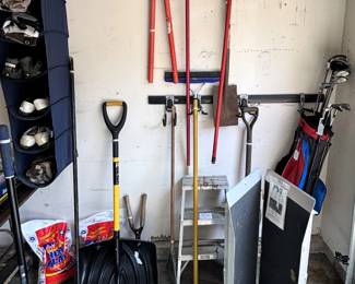 Ramp, shovels, rakes.
