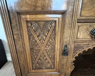 BUY IT NOW! $350.00. Walnut Burlwood Sideboard/Buffet. 72" W x 24" D x 54 1/2" H. Call Jan at 314 960-5700.