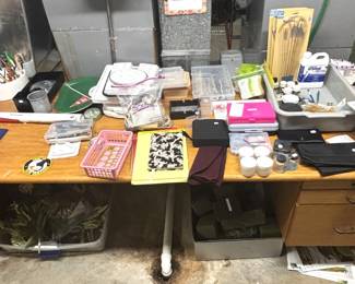 Variety of art materials.