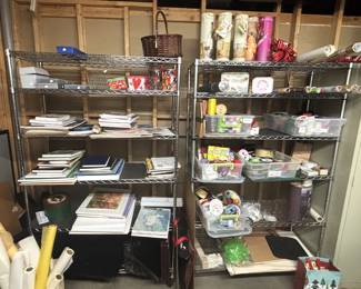 Huge amount of paper products, gift wrap, ribbon, art supplies and more!