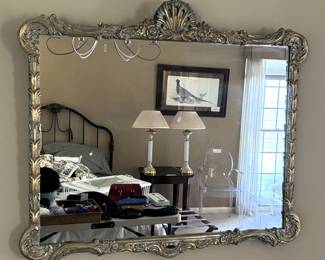 Ornate Gold Framed Mirror.