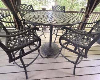 BUY IT NOW! $595.00. Heavy Aluminum Patio Table with 4 chairs. 42" Dia. x 41" H. Call Jan at 314 960-5700.