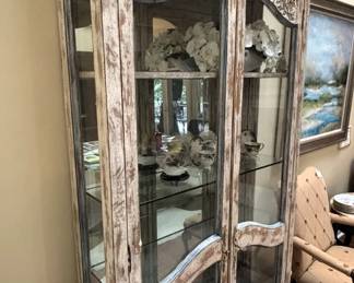 BUY IT NOW! $275.00. Glass Shelves Display Cabinet w/light. 50" W x 16" D x 90" H. Call Jan at 314 960-5700.