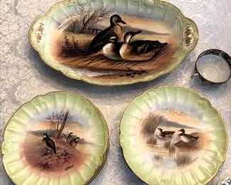 BUY IT NOW! $295.00. Limoges Pheasant Plate Set. Call Jan at 314 960-5700.
