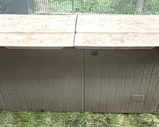Outdoor storage cabinets.