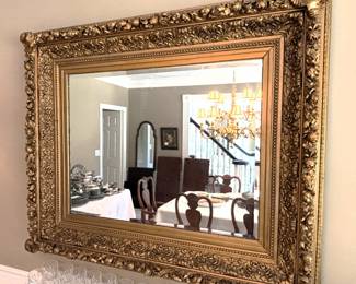 BUY IT NOW! $275.00. Beautiful Ornate Gold Framed Mirror. 48" H x 57" W x 5" D. Call Jan at 314 960-5700