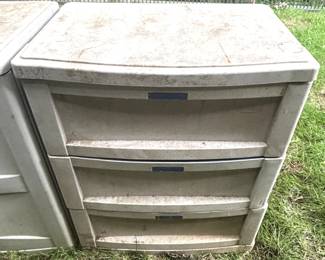 Outdoor storage cabinets.