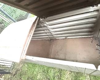 Outdoor storage cabinets.