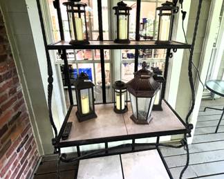 BUY IT NOW! $250.00. Metal Shelf w/four tiled shelves. 38" W x 23" D x 78" H. Call Jan at 314 960-5700.