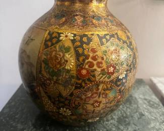 Vintage Japanese Satsuma Ware Porcelain Vase
